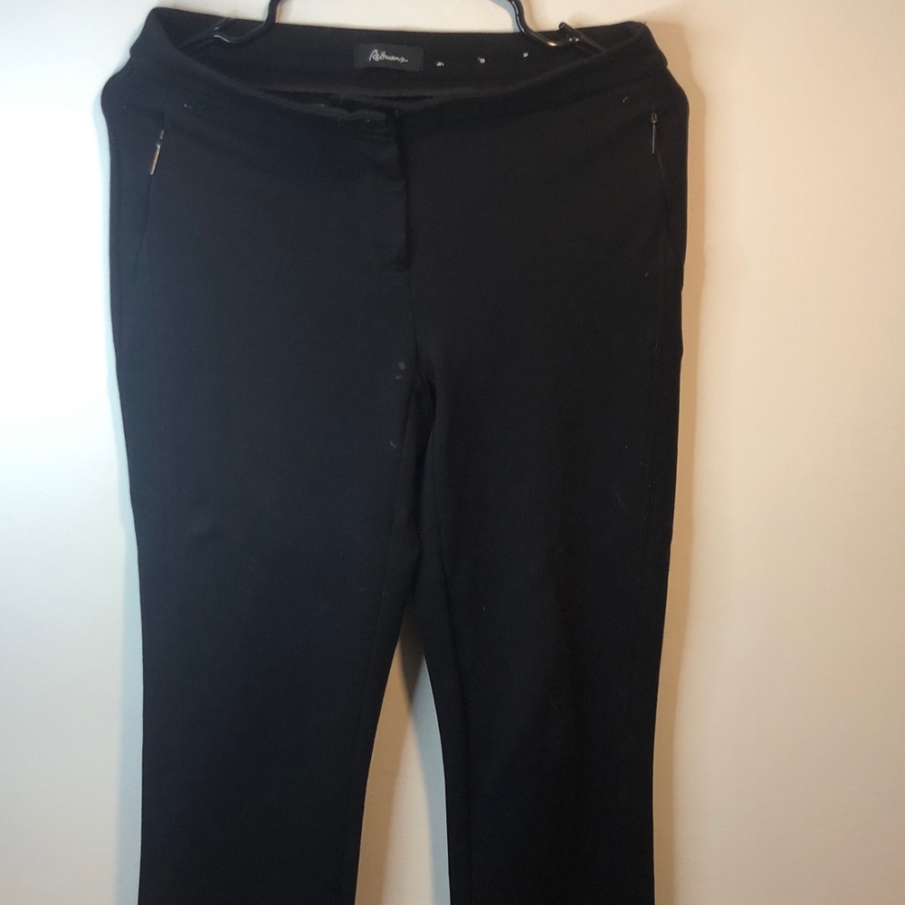 Reitmans Black Women Pants with Zipper Pockets